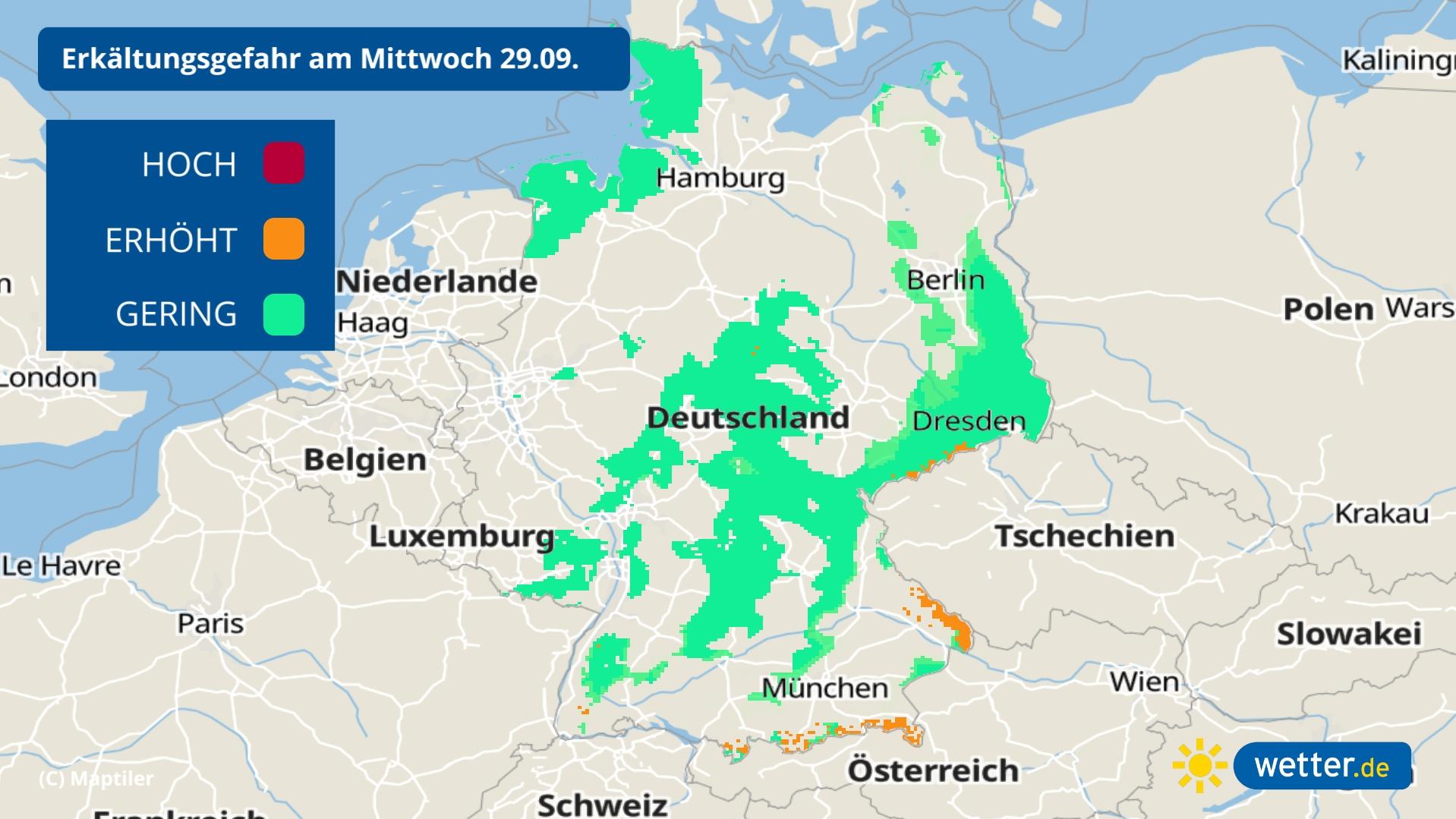 7-Tage-Wettertrend: September endet mit wechselhaftem Sonne-Wolken-Mix Erkältungen mögen dieses Wetter gern.