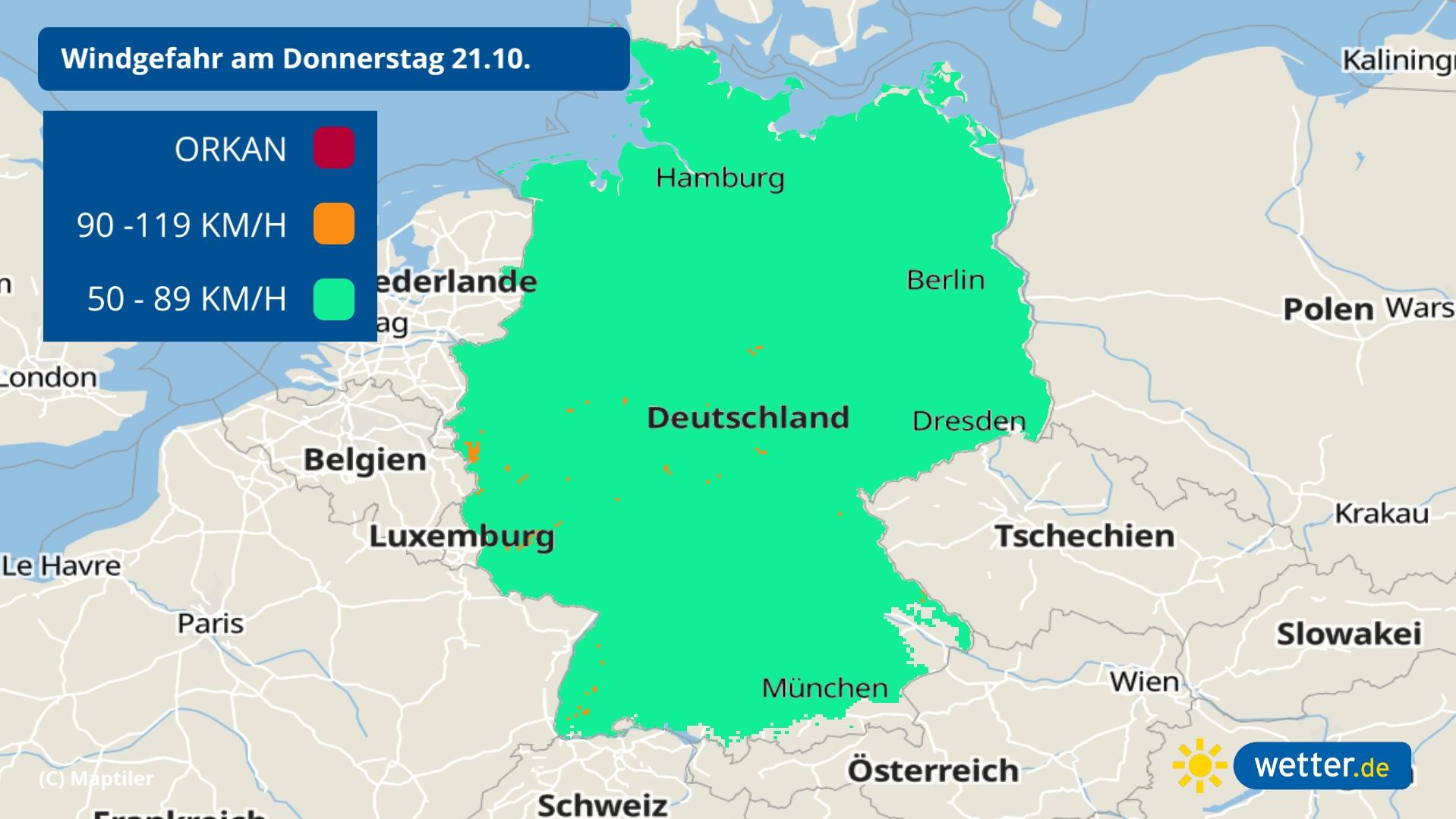 7-Tage-Wettertrend: Sturm, einmal Sommer und zurück, dann Schnee und Frost Windwarnung für Donnerstag