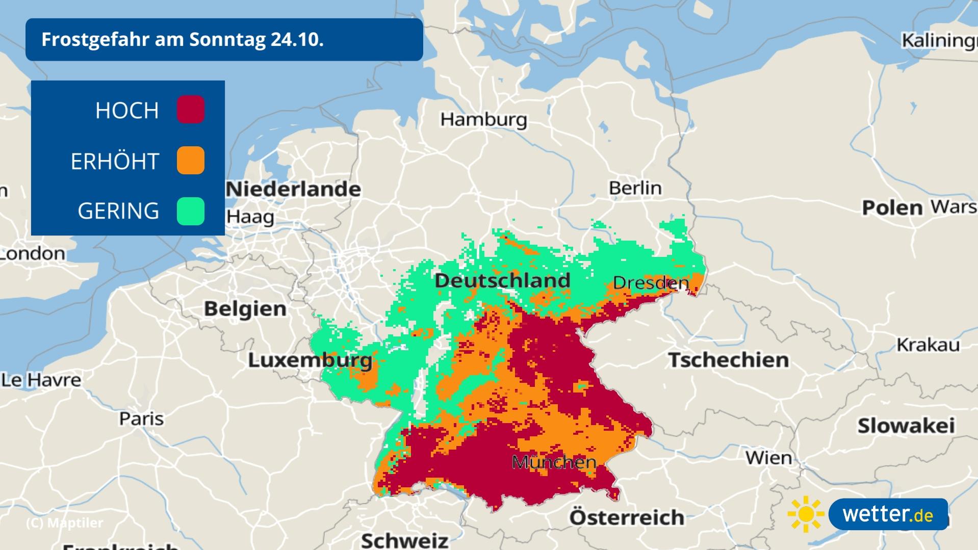 7-Tage-Wettertrend: Sturm, einmal Sommer und zurück, dann Schnee und Frost Wettervorhersage: Frostgefahr am Sonntagmorgen