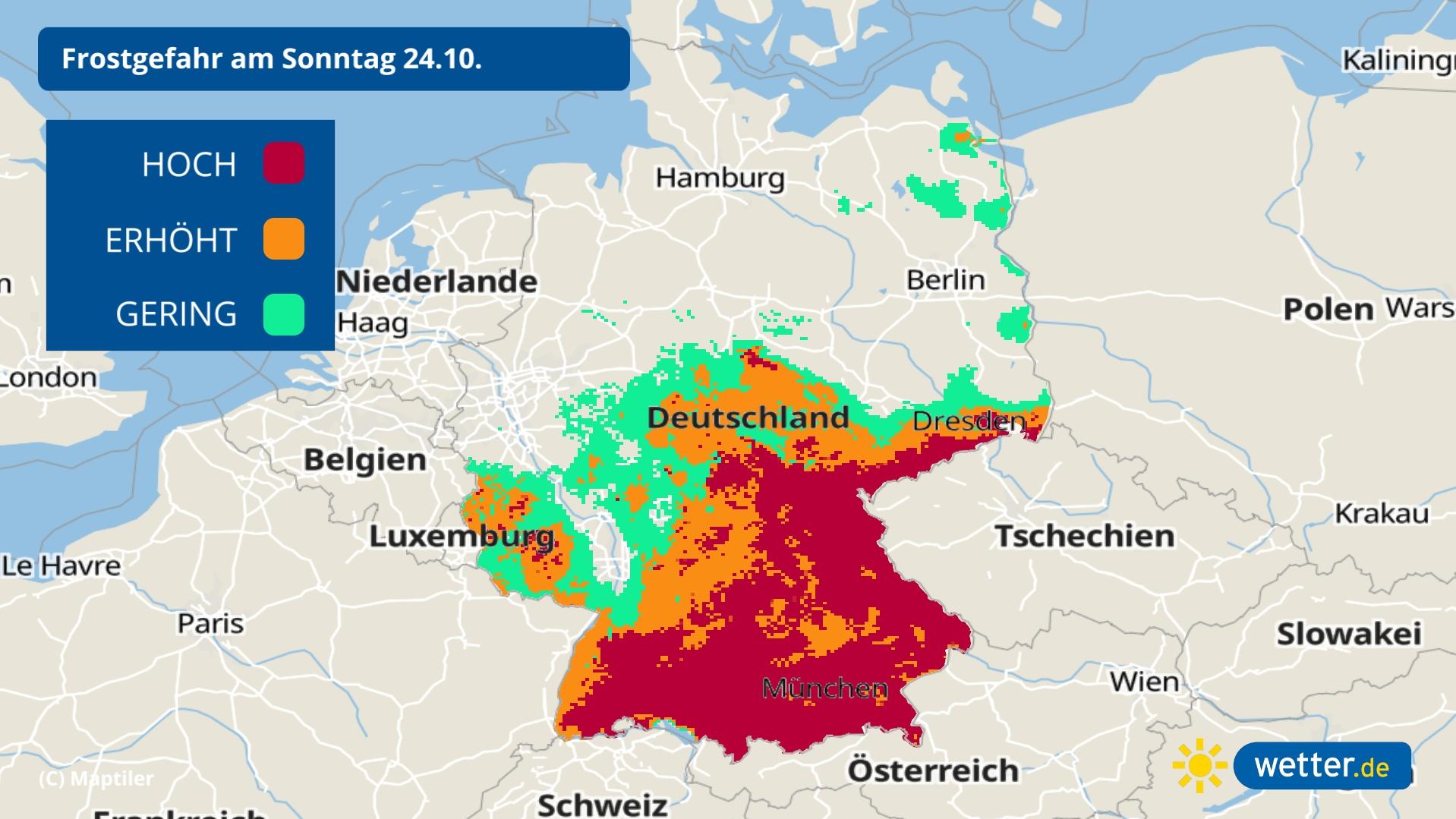 7-Tage-Wettertrend: Vom warmen Sturm in die Kälte mit Frost und Schnee Frostgefahr in Deutschland: Die Temperaturen gehen besonders nachts wieder in den Keller.