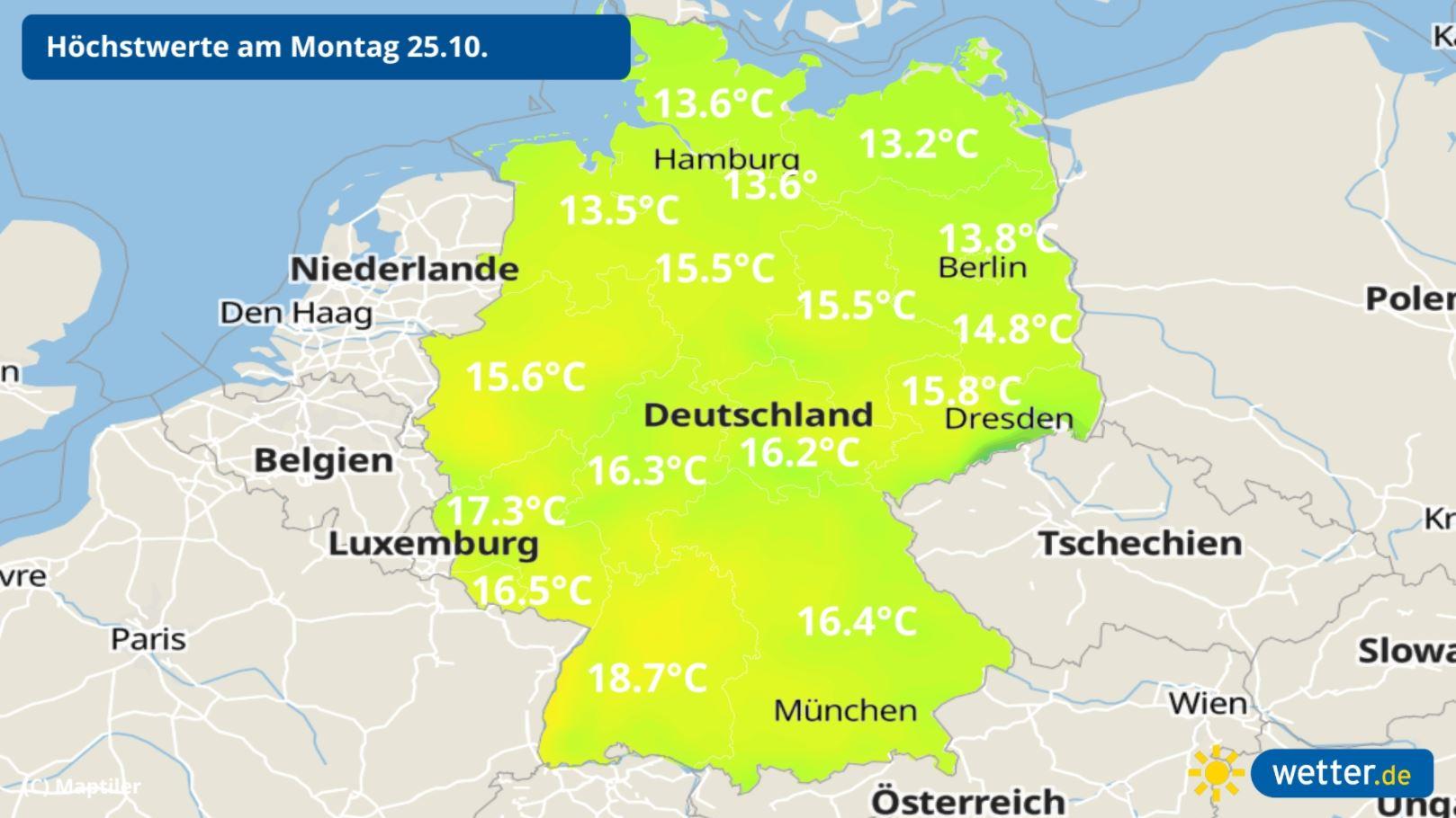 7-Tage-Wettertrend: Am Wochenende wird der Kampf Sonne gegen Nebel spannend Die Höchsttemperaturen für Montag steigen ansteigende Tendenz.