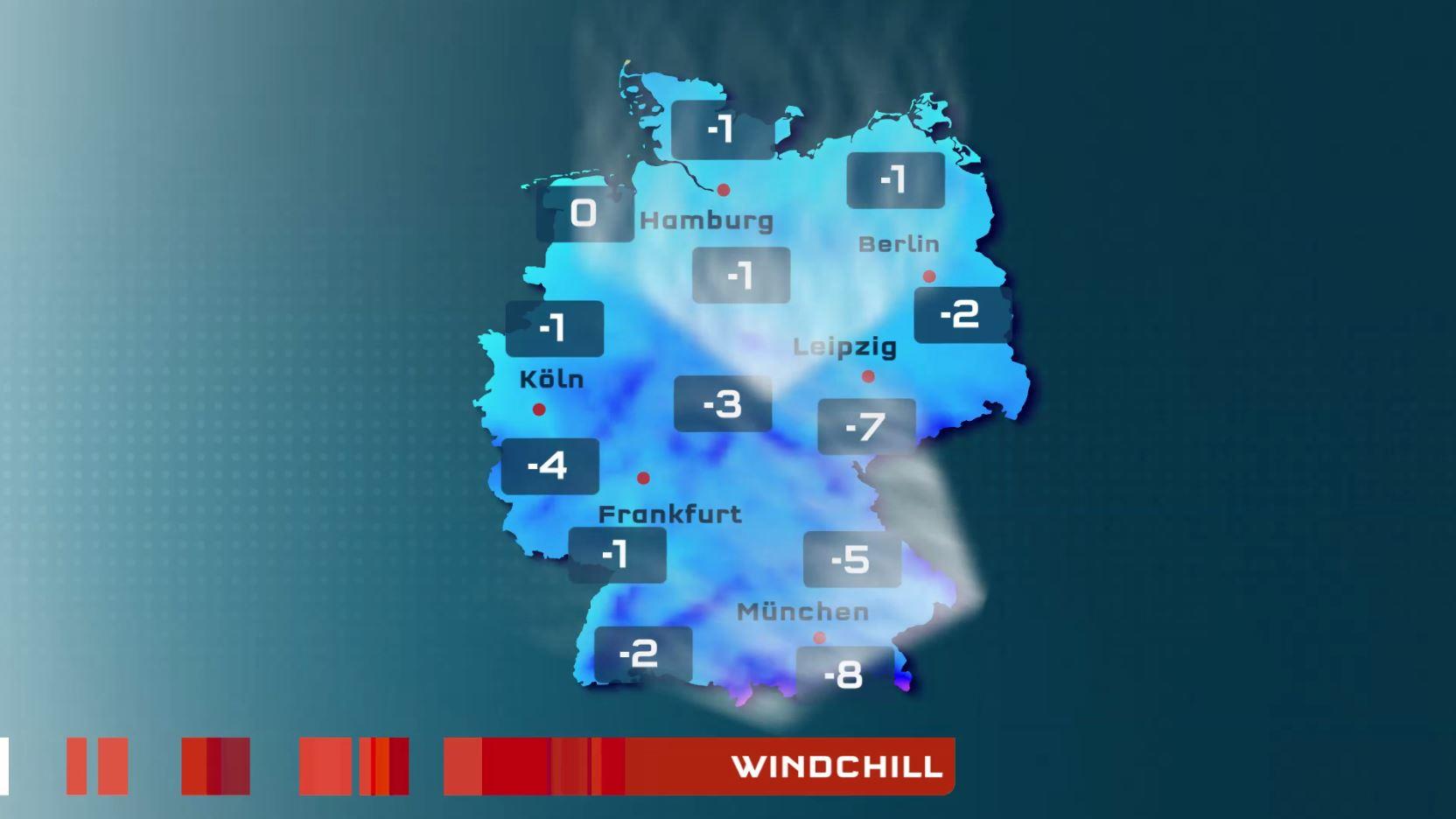 7-Tage-Wettertrend: Schnee, Glätte, Sturm und wieder von vorne Der Wind macht den Montag so eisig.