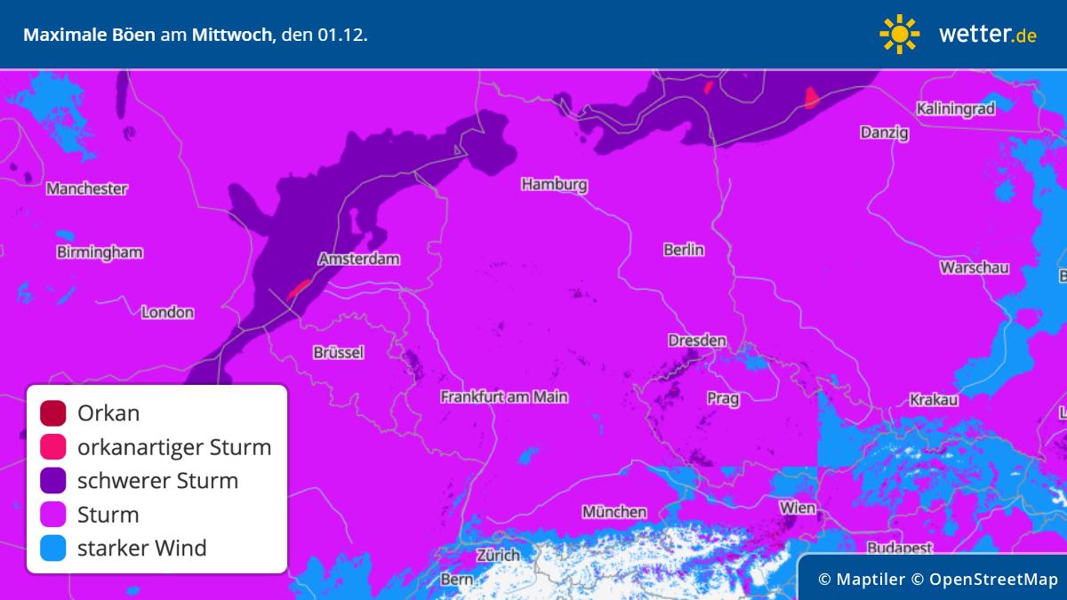 7-Tage-Wettertrend: Schnee, Glätte, Sturm und wieder von vorne Der Winteranfang kommt mit Sturm daher.