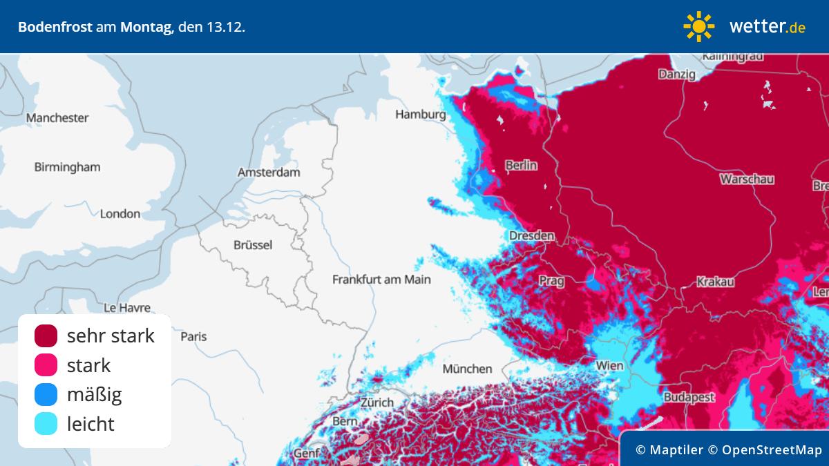 7-Tage-Wettertrend: Winterwonderland für die einen, Regenwolken für die anderen Bodenfrost ist an den Alpen und im Osten ein Thema - sonst nicht.