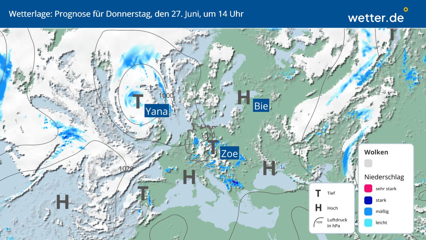 Wetter und Wetterthemen am 27 06 2024 Unwetter mit Starkregen über