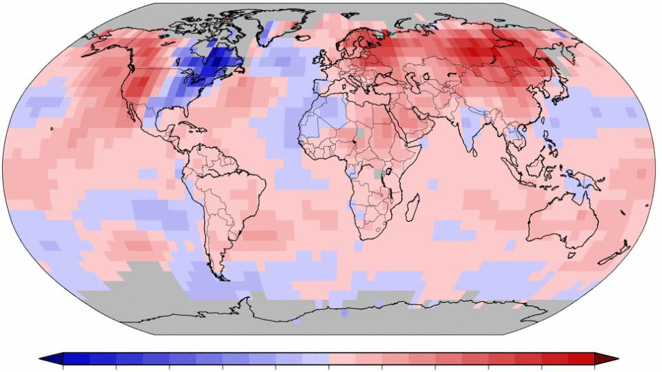 Klimawandel: Die Erde Klimaerwärmung schreitet voran.