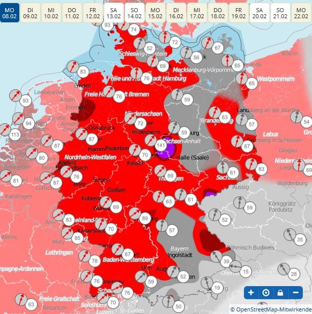 Gefährliche Sturmlage über Deutschland Gefährliche Sturmlage über Deutschland