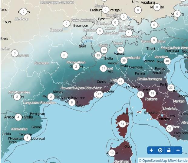Heftige Unwetter am Mittelmeer Heftige Unwetter am Mittelmeer