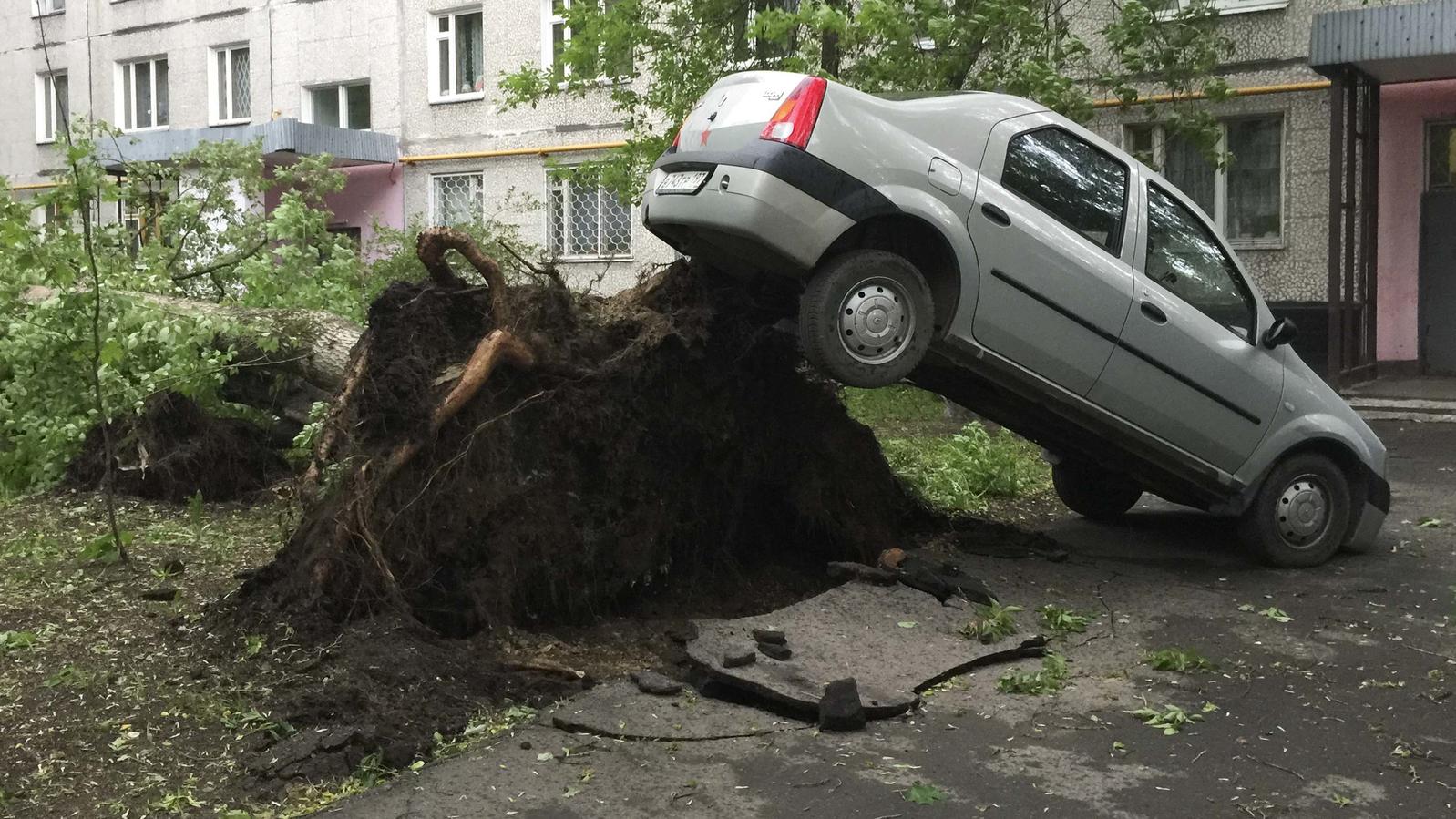 Unwetter in Moskau: Heftiger Sturm lässt Bäume umstürzen – mindestens 14 Tote Schweres Unwetter in Moskau