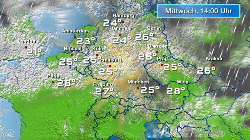 Der Regen- und Wolkenfilm für 48 Stunden Regen spielt nur eine kleine Rolle