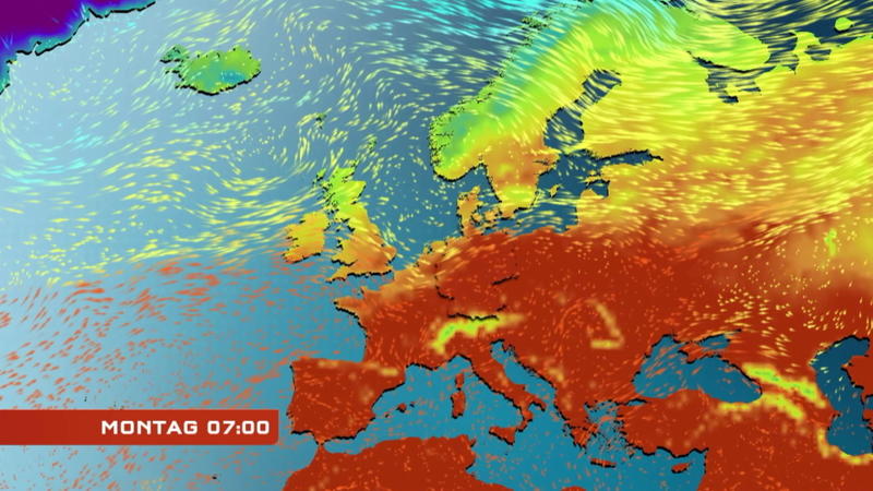 Der Strömungsfilm für Europa Deutschland heizt sich wieder auf
