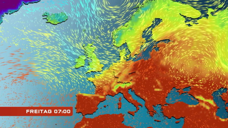 Der Strömungsfilm für Europa Wetterumschwung trifft uns voll am Freitag