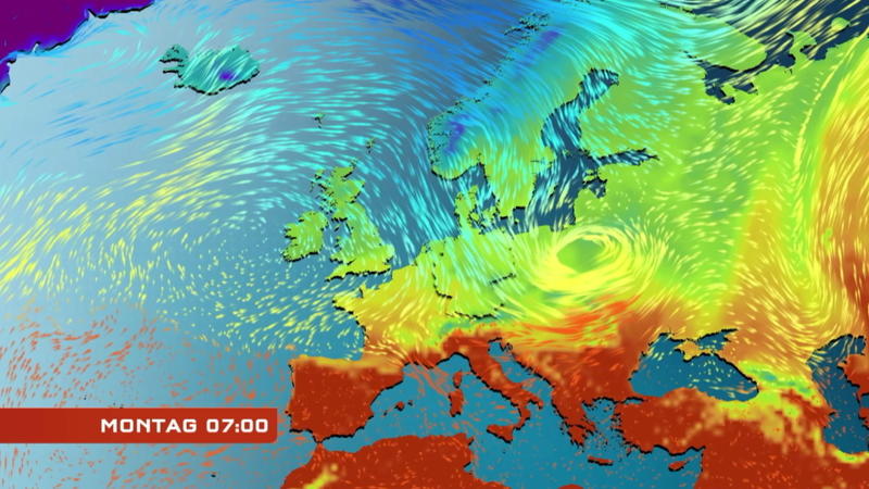 Der Strömungsfilm für Europa Der Herbst dreht auf