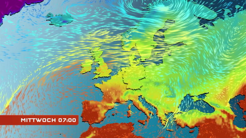Der Strömungsfilm für Europa Herbst zeigt sich mit Sturm und kühlen Temperaturen