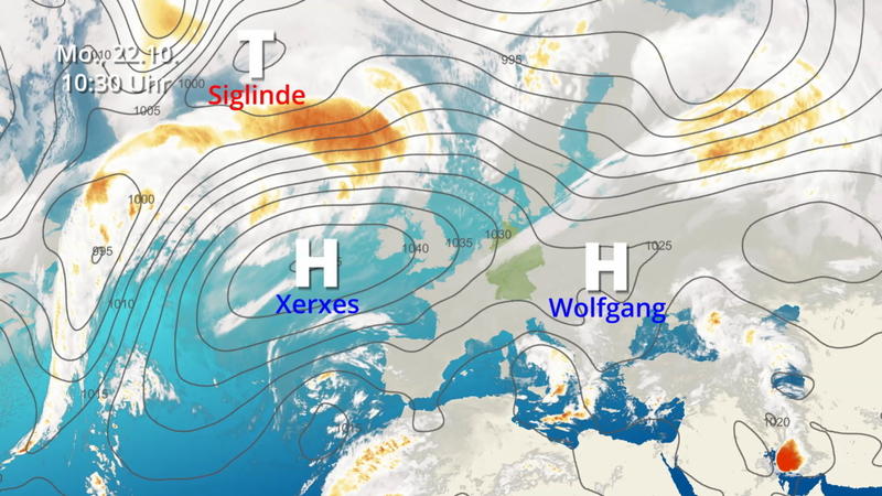 Der Satellitenfilm 19.10. bis zum 22.10.2018 Tief Siglinde macht sich auf den Weg