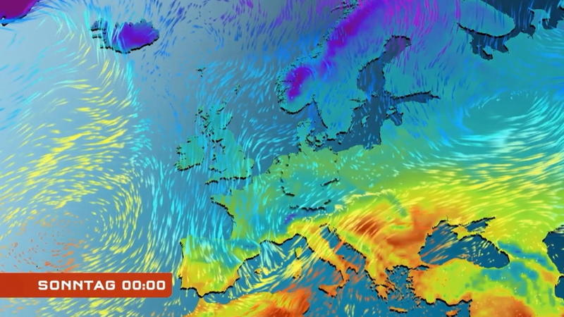 Der Strömungsfilm für Europa Am Wochenende wird es richtig kalt!