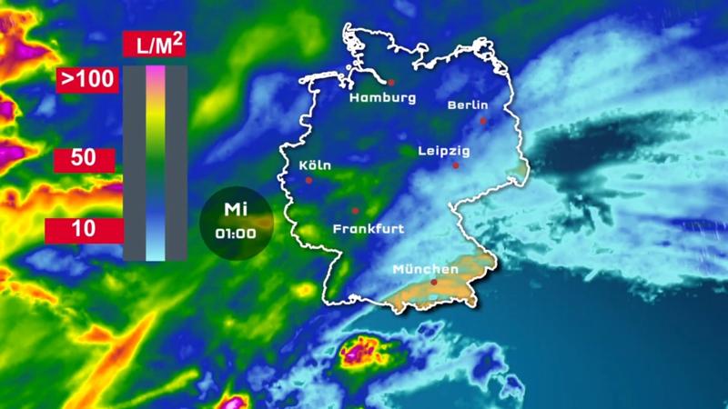 Niederschlagssummen für 5 Tage