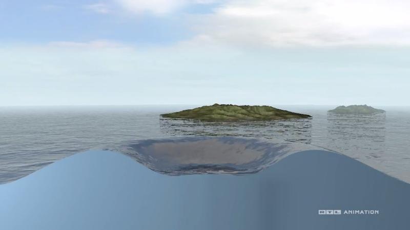So entsteht ein Tsunami Tsunami-Animation