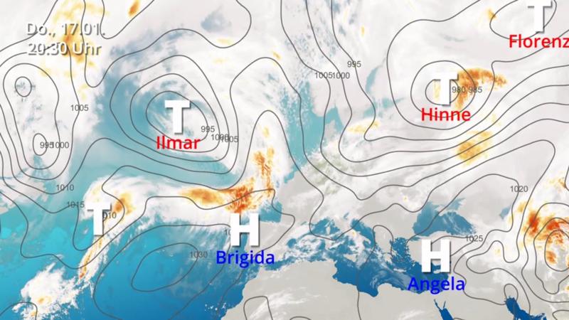 Der Satellitenfilm vom 16.01. bis 18.01. Kawumm-Wetter durch Tief