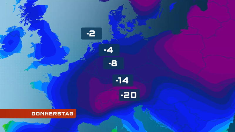 Tiefstwerte bis Donnerstag Frostluft über Deutschland