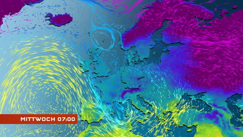 Der Strömungsfilm für Europa Mitteleuropa eine Kältekammer