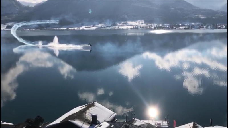 Sonne blendete Kunstflieger Notlandung auf dem Wolfgangsee
