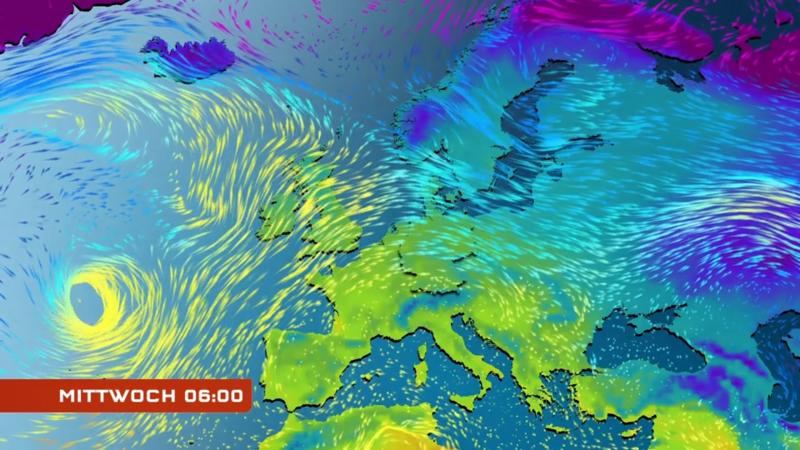 Der Strömungsfilm für Europa Abkühlung zur Wochenmitte