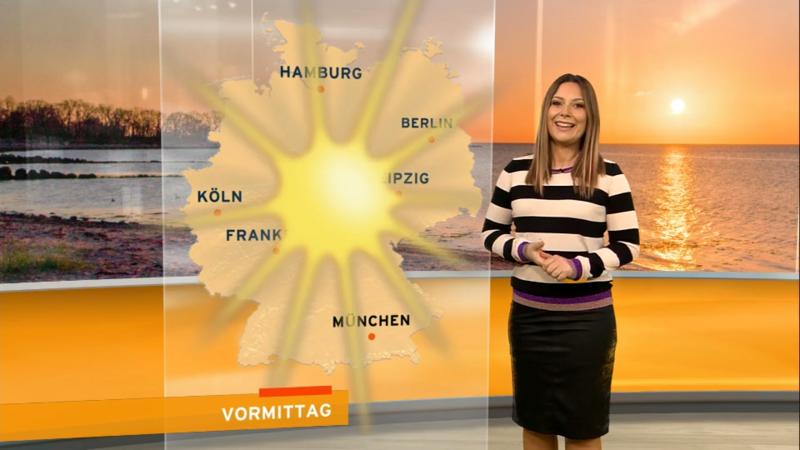 Der Wetterbericht Sonnig, später kommen aber Wolken