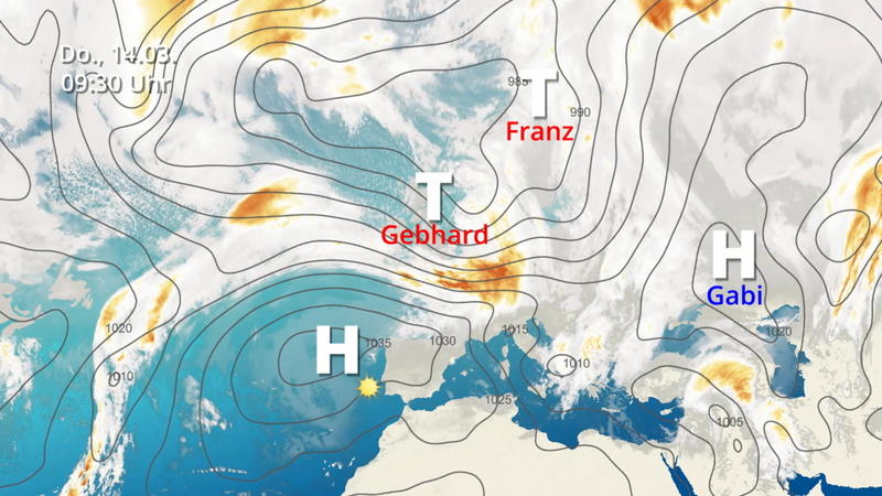 Satellitenfilm vom 12.3. bis zum 14.3. Erst „Franz“, dann „Gebhard“