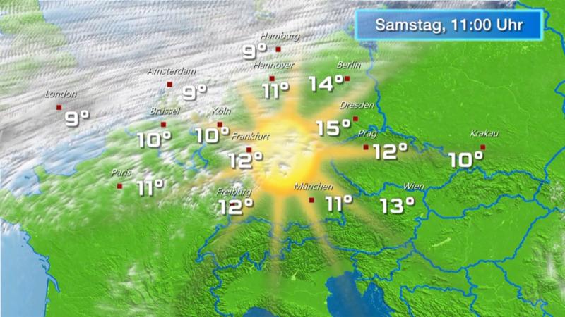 Wolken- und Regenfilm für 48 Stunden Die Vorboten des Wetterwechsels kommen