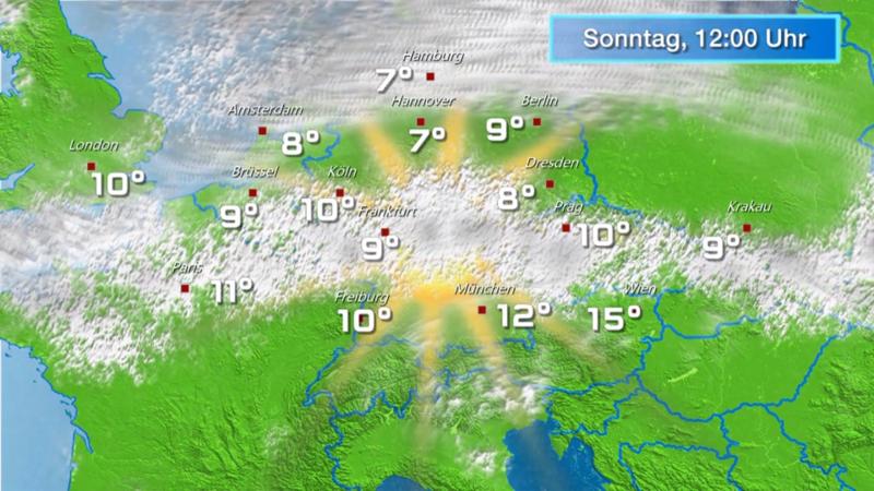 Wolken- und Regenfilm für zwei Tage Diese Wolken bringen wieder Regen