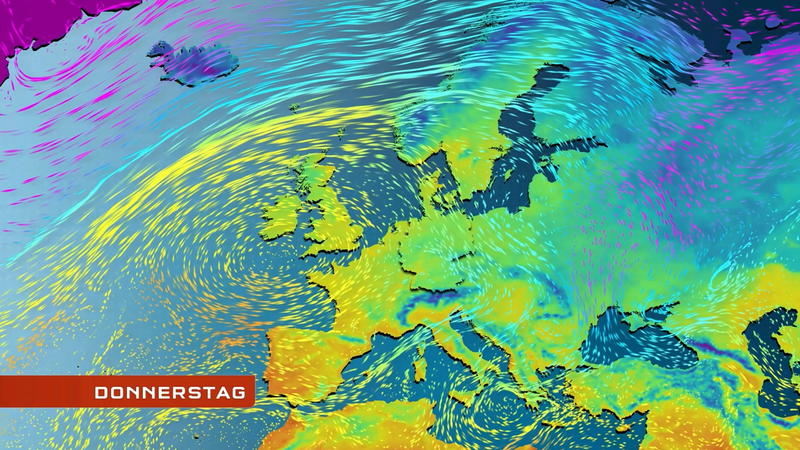Der Strömungsfilm für Europa Mildere Luft kann sich nicht durchsetzen