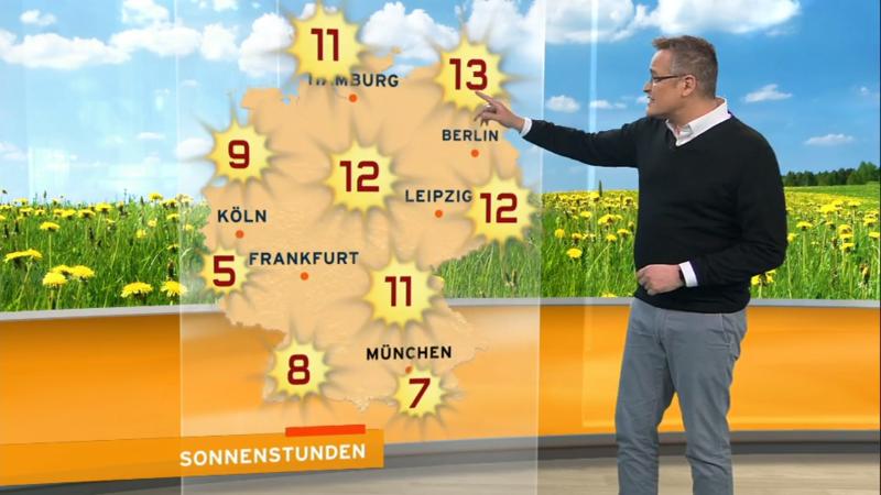 Der Wetterbericht Ab Nachmittag vebreitet sehr freundlich