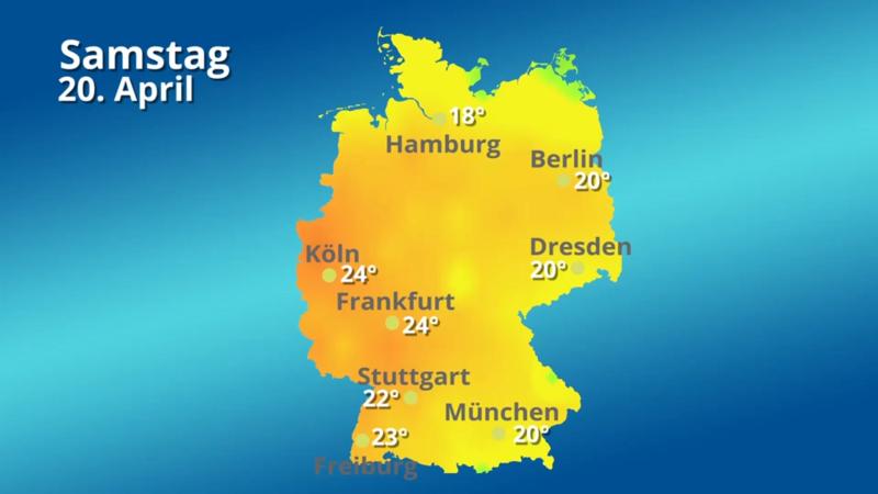Temperaturfilm für Deutschland Zu Ostern wird es richtig warm