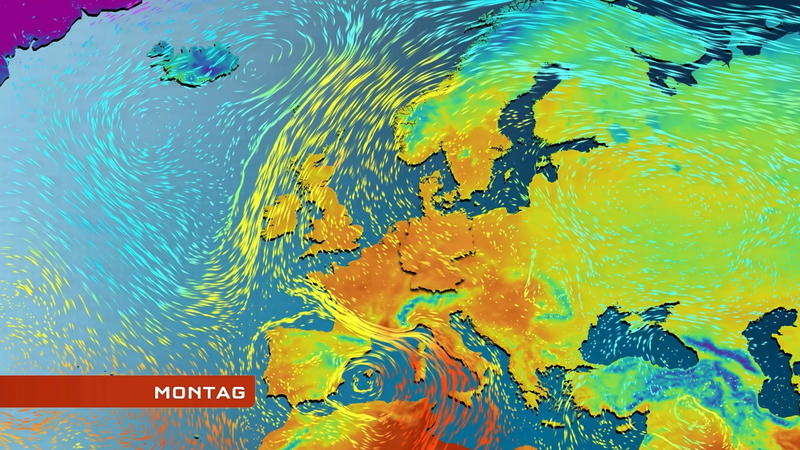 Der aktuelle Strömungsfilm für 5 Tage Mitteleuropa bleibt der Wärmepol Europas