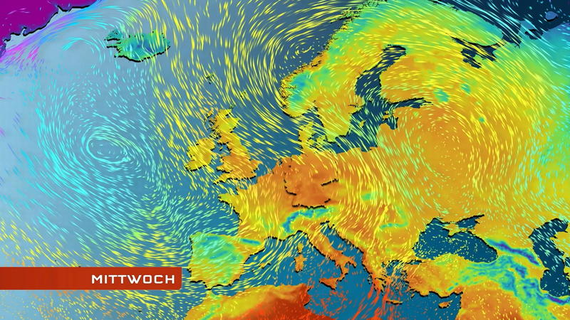 Der Strömungsfilm für Europa Mildere Luft kann sich nicht durchsetzen