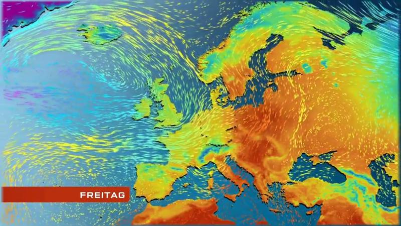 Der Strömungsfilm für Europa Zum Ende der Woche wird es kälter