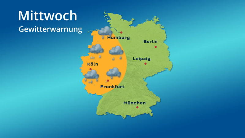 Vorsicht Unwetter Gewittergefahr mit teils kräftigen Niederschlägen