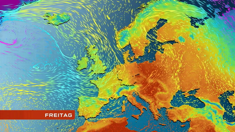 Der Strömungsfilm für Europa Mildere Luft kann sich nicht durchsetzen