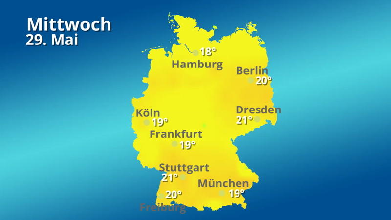 Die Höchstwerte für 14 Tage Nur kurz sommerlich warm
