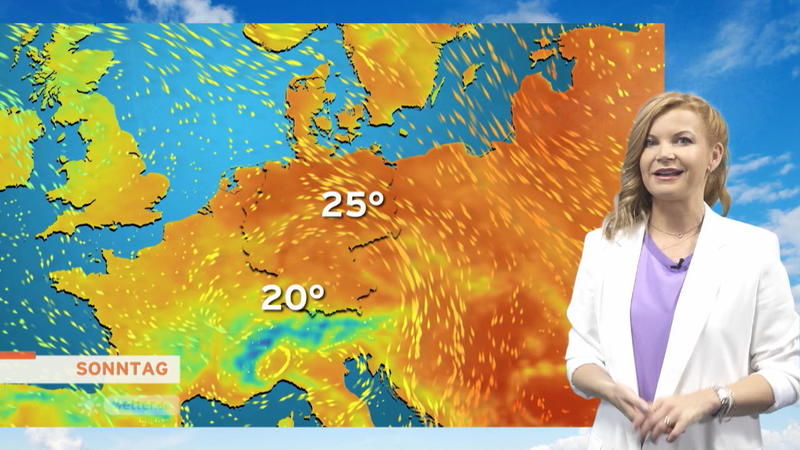 Gewitterluft kommt aus Südosten Bis 25 Grad!
