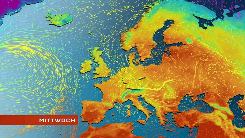 Der Strömungsfilm für Europa Mildere Luft kann sich nicht durchsetzen