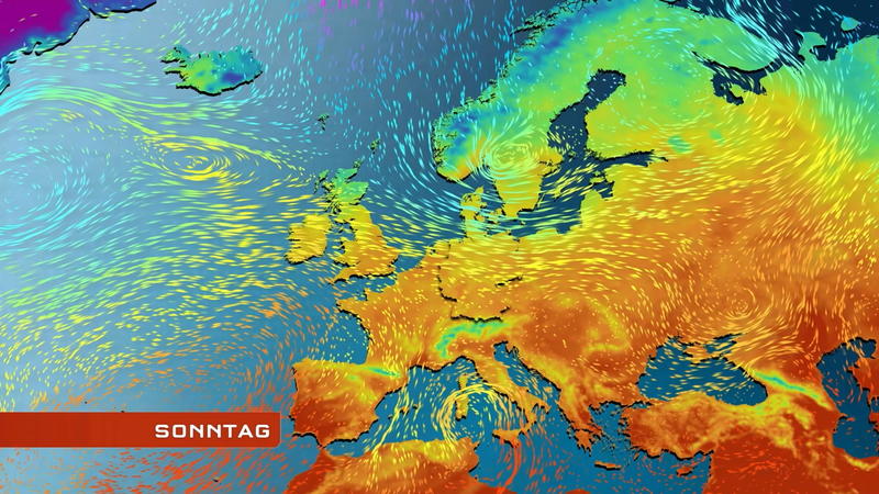 Der Strömungsfilm für Europa Mildere Luft kann sich nicht durchsetzen