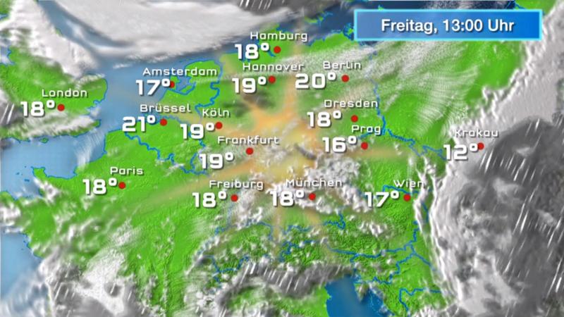 Der Regen- und Wolkenfilm für 48 Stunden Freundlicher Mix aus Sonne und Wolken
