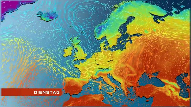 Der Strömungsfilm für 5 Tage Nächste Woche kommt kühle Luft