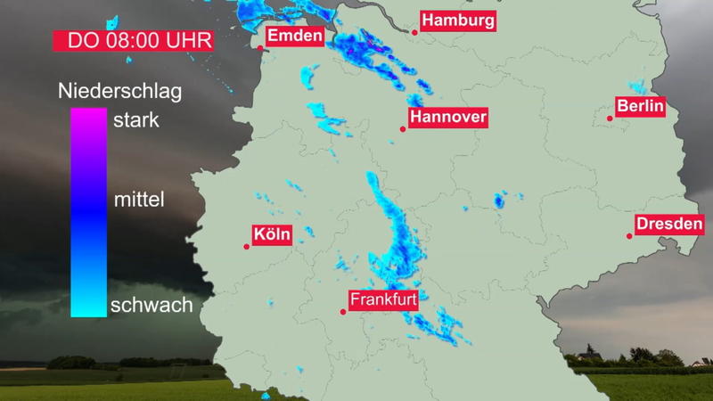 Das Blitz- und Regenradar So rauschte die Unwetterfront in den Westen