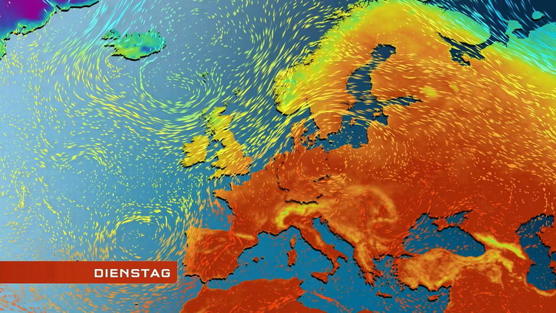 Der Strömungsfilm für Europa Mildere Luft kann sich nicht durchsetzen