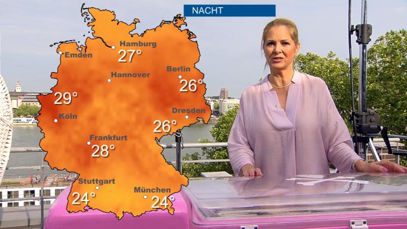 Hitze, UV-Index und tropische Nächte Gegen Mitternacht knapp unter 30 Grad