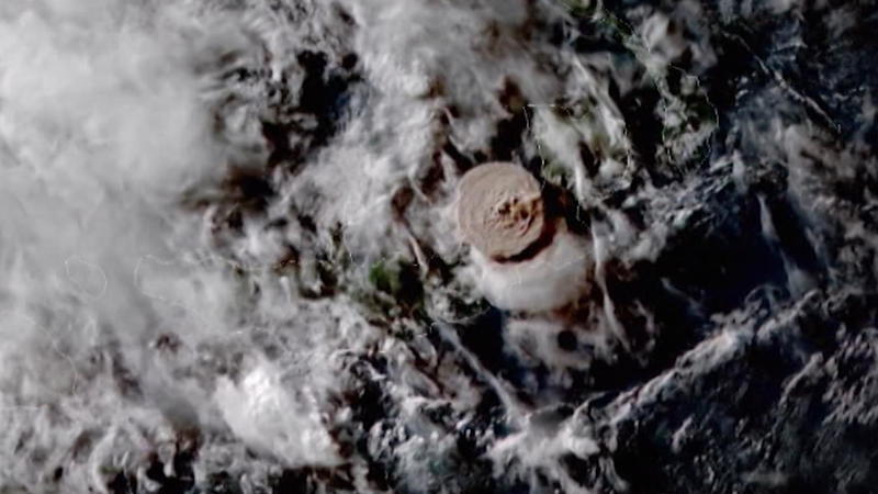 Vulkan aus dem Weltall betrachtet Satellit filmt gigantischen Vulkanausbruch