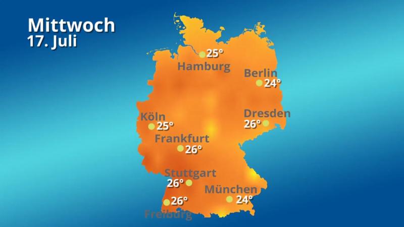 Die Höchstwerte für die nächsten 14 Tage In der nächsten Woche gibt es mehr Sommer